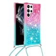 thumbnail image 2 of Funda para Samsung Galaxy S23 Ultra 5G Brillantina Líquida Divertida Reluciente y con Cristales en Movimiento Cuerpo Cruzado con Cordón Ajustable, 2 of 5
