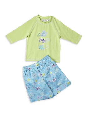 Wippette Baby Boy Rashguard & Swim Trunks, 2pc Set