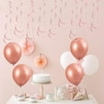 thumbnail image 3 of Becaristey 6pcs Set Streamers Decorations Party Streamers Gold Streamers Party Decorations Ceiling Decorations For Birthday Party Pink 27.5 inch 1Set, 3 of 6