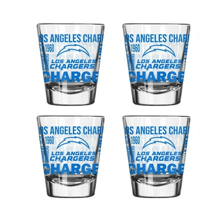 Logo Brands Los Angeles Chargers 4-Pack 2oz. Shot Glass Set