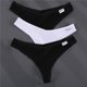 thumbnail image 1 of 3 Unids/Set G-string Bragas De Algodón Ropa Interior De Las Mujeres Sexy Femeninas Tanga Color Sólido Lencería M-XL Diseñopangjing, 1 of 4