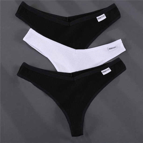 3 Unids/Set G-string Bragas De Algodón Ropa Interior De Las Mujeres Sexy Femeninas Tanga Color Sólido Lencería M-XL Diseñopangjing