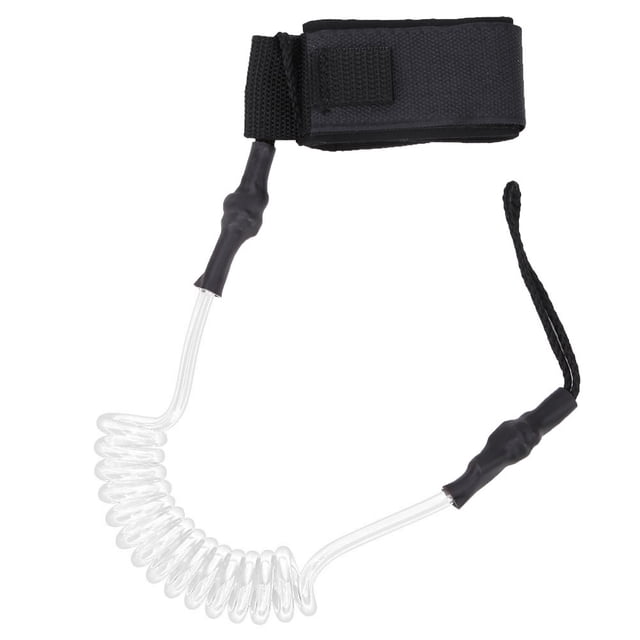 Correa elástica para pies de TPU duradera, estirable al tobillo para tabla de surf de remo, color blanco transparente.