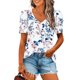 thumbnail image 2 of Blusas de Manga Corta para las Mujeres, Blusa de Camiseta Suelta Casual Hecha de Tela Cómoda para Todo el Uso Diario de Temporada, Blusas para las Mujeres Casual, 2 of 9