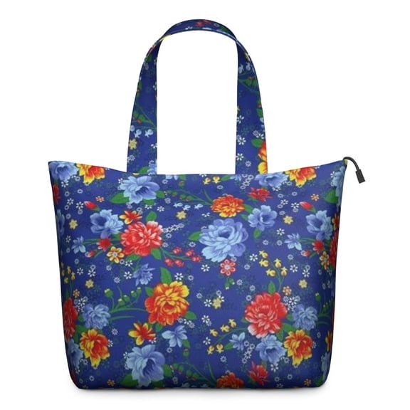 Pioneer Flower Floral Print Pattern Travel Tote Bags for Women Carry On,Large Weekender Bags for Women Travel,Multi Functional Duffle Bag for Work,Shopping,Sports