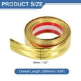 thumbnail image 2 of Uxcell Bordure de Protection d'Angle de Mur, 1,57 Po x 9,8 Pi Pelable et Autocollante, Or, 2 of 6