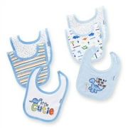 Gerber - Terry & Interlock Dribbler Bibs 6-Pack, Blue
