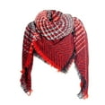 thumbnail image 3 of Classic Winter Scarf for Women Chunky Knit Plaid Tassel Design Shawl, 3 of 5