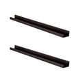 thumbnail image 3 of WELLAND Vista Photo Ledge Floating Shelves Picture Ledge Wall Mounted Shelf Display, 36''L x 3.5''D x 2''H, Set of 2, Espresso, 3 of 6