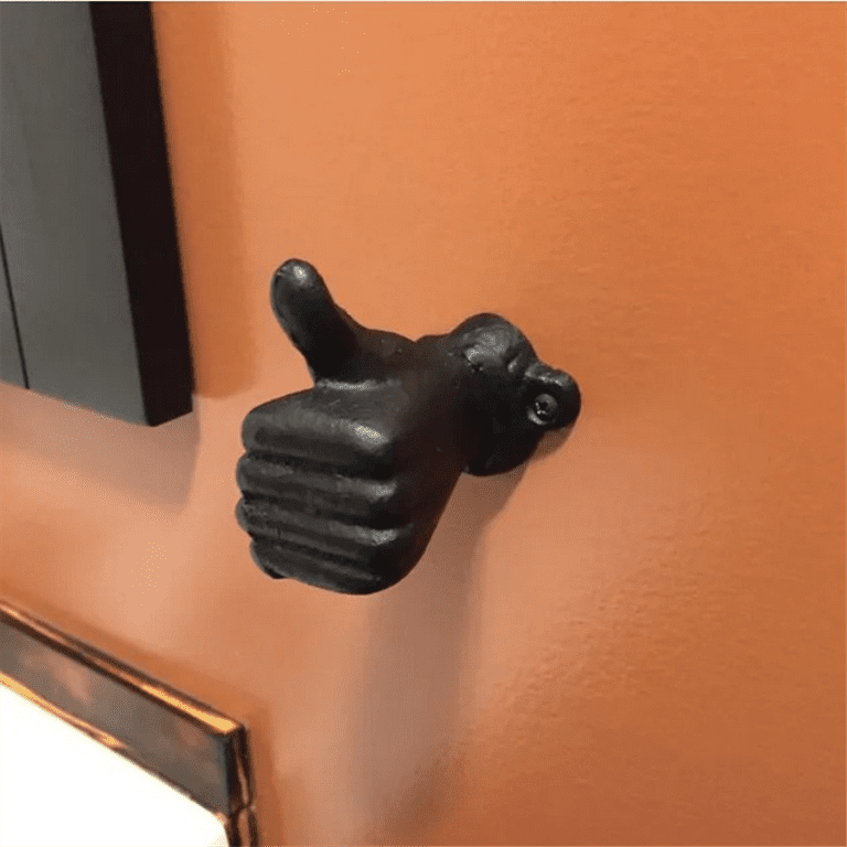 Funny Finger Hook, Wall Thumb Up Shaped Decorative Hooks,Resin