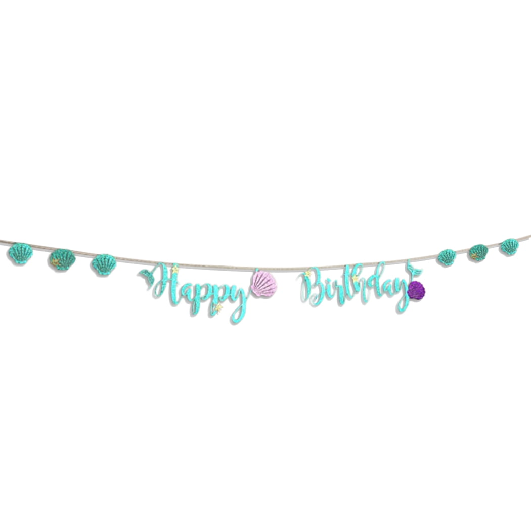 outgeek happy birthday banner decorative mermaid hanging banners happy birthday banner letters
