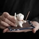thumbnail image 3 of Lindos adornos de cerámica para fusor de incienso con forma de gatito, lindo bolígrafo para té con forma de gato, inserto de incienso creativo para interiores y hogares, 3 of 6