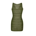thumbnail image 6 of Uaswgudfs Summer Sleeveless Dress for Women: Slim Fit Cut-Out V-Neckline with Breathable Mesh/Knit Fabric - Flowy Casual Midi Style Army Green XL, 6 of 8