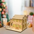 thumbnail image 4 of Elainilye Light Up Handmade Wooden Christmas Village Houses, DIY Craft Kit with LED Illumination for Home Decor and Christmas Display, 4 of 7