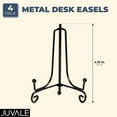 thumbnail image 2 of Juvale Iron Easel Display Stand - 5-Inch, Black, 4-Pack - Tabletop Easels & Plate Stand for Art & Photo Display, Mini Picture Holder for Party Decor, 2 of 9