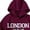 Hot Pink, variant on IMENGL Women's Hoodies Sweatshirts Casual Long Sleeved LONDON UNITED Letter Printed Loose Fit Oversized Essentials Hoodie,S-3XL