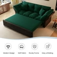 thumbnail image 5 of Aukfa 74.8" Queen Pull Out Sofa Bed, Convertible Loveseat Sleeper Sofa Couch with 2 Pillows, Tufted, Green, 5 of 8