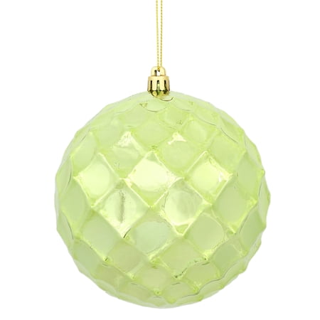 Vickerman 4 Celadon Shiny Diamond Bauble Ornament 6 per Bag