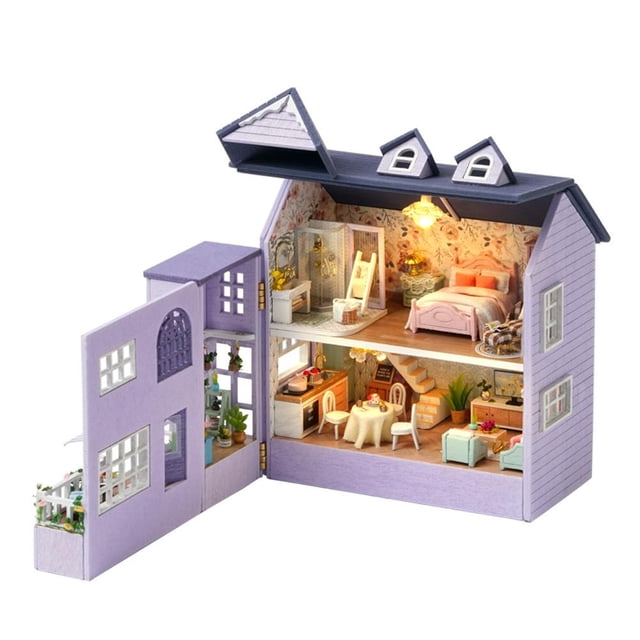 DIY Miniature Wooden Furniture Kit With Light/
