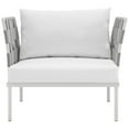 thumbnail image 3 of Modway Harmony Outdoor Patio Aluminum Armchair in White White, 3 of 3