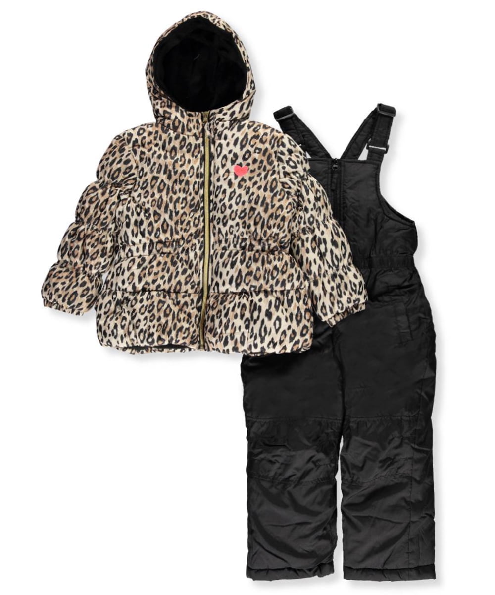 Pink Platinum Girls 2T-4T Piped Snowsuit
