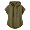 thumbnail image 6 of Domuza Workout Hooded Tank Tops for Men Bodybuilding Muscle Cut Off T Shirt Sleeveless Gym Hoodies Loose Pullover Sweatshirt Army Green 3XL, 6 of 7