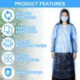 thumbnail image 4 of Uxcell Ponchos de Pluie, 8 Pack Imperméable Jetable pour Randonnée Activités Extérieures, Jaune, 4 of 7