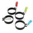 thumbnail image 2 of Blueek 4Pcs Nonstick Egg Ring Stainless Steel Egg Cooking Ring with Anti-scald Handle Pancake Mold for Breakfast Sandwich Egg Muffins, 2 of 7