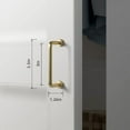 thumbnail image 2 of Goo-Ki 6 Pack 3" Hole Center Modern Light Brushed Brass Kitchen Cabinet Handles Luxurious Drawer Pulls Champagne Gold Dresser Hardware, 2 of 5