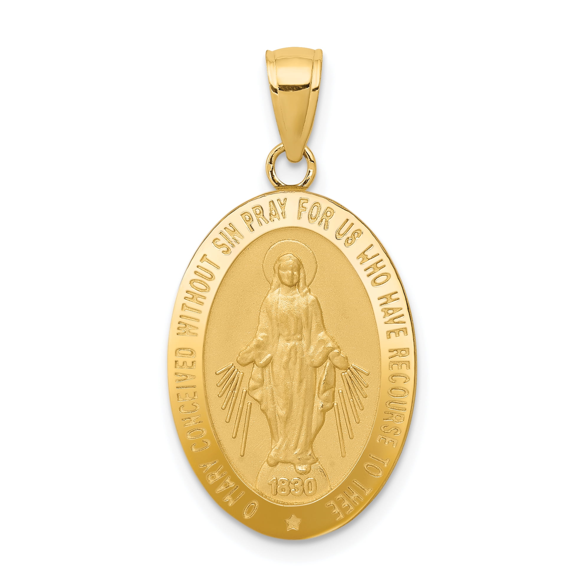 miraculous medal gold charm