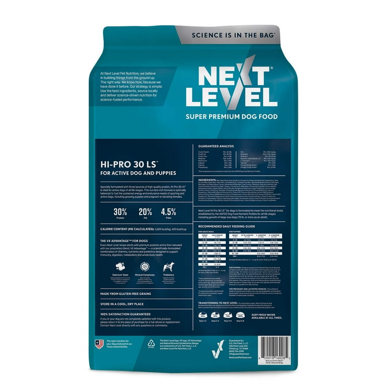 Next Level Hi-Pro 30 LS Dry Dog Food, 40 lb Bag - Walmart.com