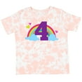thumbnail image 3 of Inktastic 4th Birthday Rainbow Girls Toddler T-Shirt, 3 of 5