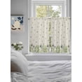 thumbnail image 3 of Spring Botanical Living Room Curtains 2 Panel, Rustic Pastoral Daisy Leaves Burlap Cafe Window Treatment, Farmhouse Bedroom Bathroom Kitchen Curtains Drapes 104"x45", 3 of 6