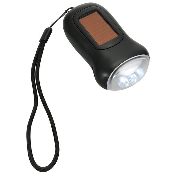 Hand Crank Solar Powered Flashlight Survival Flashlight for Outdoor Sports