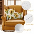 thumbnail image 5 of 2 Pack Outdoor Waterproof Throw Pillows, Vintage Watercolor Sunflower Decorative Square Pillow Case Patio Pillows for Chair Couch Sofa 16x16in, 5 of 9