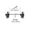 thumbnail image 3 of One Side Fixed Ball Circular Ring Captive Bead Ring 18G-14G - 5 Length Available, 3 of 4