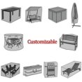 thumbnail image 5 of Fundas para muebles de jardín impermeables de 180 x 120 x 74 cm, lona rectangular protectora para mesa de centro, mesa reclinable y juegos de mesa y silla, color negro, 5 of 5
