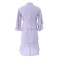 thumbnail image 6 of Xdegoge Kids 2 Piece Abaya Set Long Sleeve Tiered Layered Ruffle Open Front Cardigan and Maxi Dress Outfits Girls Modest Elegant Evening Wear, 5T-14Y, 6 of 8