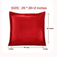 thumbnail image 7 of Super Soft Brushed Microfiber Euro Pillow Shams Set of 2, Machine Washable Square Pillow Cases, 26 x 26 inches, Red, 7 of 7