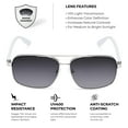 thumbnail image 6 of Xagger Polarized Square Aviator Sunglasses for Men Classic Driving Fishing Golf Metal Frame UV400 Sun Glasses, 6 of 6