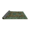 thumbnail image 2 of Ahgly Company Indoor Round Persian Turquoise Blue Traditional Area Rugs, 5' Round, 2 of 4