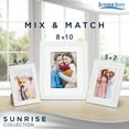 thumbnail image 4 of Icona Bay 8x10 White Solid One-Piece Picture Frames W/ Mat for 5x7, 5 Pack, Painted Solid One-Piece Wood Composite, Sunrise Tabletop or Wall Mounted Frames, 4 of 8
