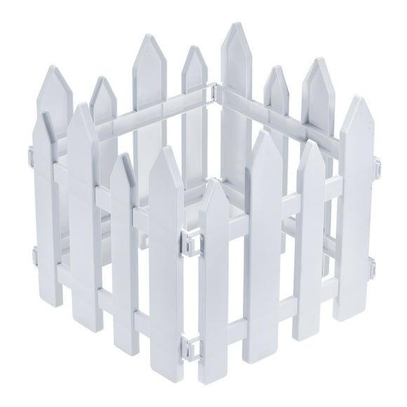 White Plastic Garden Fence