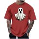 thumbnail image 1 of Blusas y camisas de manga corta y cuello redondo para hombre. Blusas/camisetas de manga corta con cuello redondo y estampado de Halloween para hombre. Blusa para hombre., 1 of 4