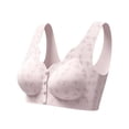 thumbnail image 3 of SAZBJOJN Bralettes for Women Soft Stretchy Daily Wear Push Up Bra Breathable Comfort Wireless Printed Bras for Women Light Support Full Coverage No Underwire Bra Size 36 Purple, 3 of 5