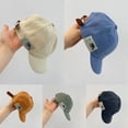 thumbnail image 4 of Kids Baseball Hat Sun Hat Low Profile Infant Toddler Baby Boy Girl Hats Cotton UPF 50+ Plain Baseball Cap Hat, 4 of 4