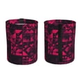 thumbnail image 3 of Round Car Trash Can 7×5.9in Waterproof, Durable, Not Easy To Fade, Easy To Install And Disassemble To Prevent Interior Pollution Darkmagenta Geometric Patterns_1, 3 of 7