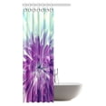thumbnail image 2 of MYPOP Floral Decor Shower Curtain, Swirled Blooming Violet Flower Petals Essence Nature Print Fabric Bathroom Shower Curtain Set, 36 X 72 Inches, 2 of 3
