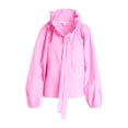 thumbnail image 6 of Free Assembly Women's and Women's Plus Size Ruffle Neck Cotton Top with Long Sleeves, XS-4X, 6 of 6