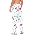 thumbnail image 4 of Men's Pajama Bottoms Deer Snowflakes Tree Men's Cotton Pajama Pants Men's Loose Printed Pajama Pants Casual Pants with Pockets, 4 of 6